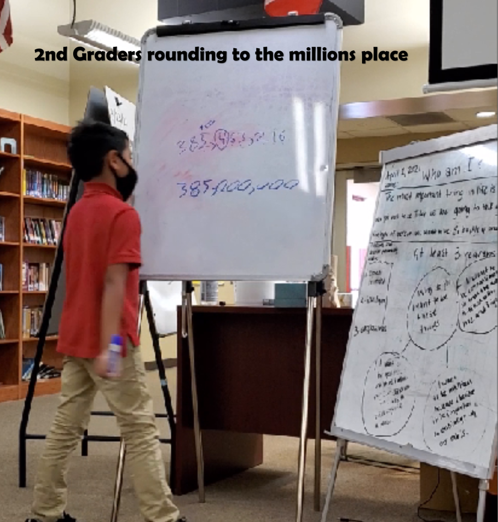 2nd Graders rounding to the millions place